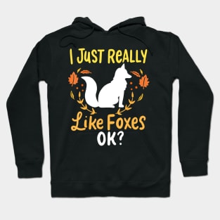 Foxes I Just Really Like Foxes Ok Hoodie